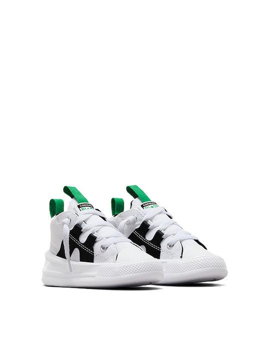 Converse Παιδικά Sneakers High A07365C White/Black/Green