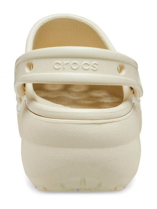 Crocs 206750-2Y2 Classic Platform Clog W bone