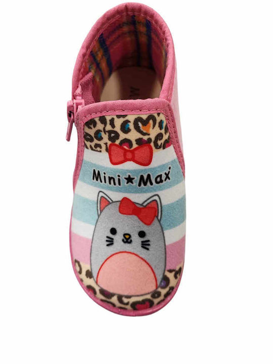Mini*Max Παντοφλακια Δερματινα G-Miao-4 Pink