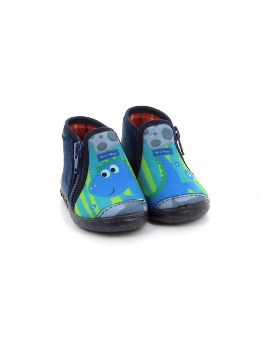 Mini*Max Παντοφλακια Δερματινα JOJO-1-4 Blue