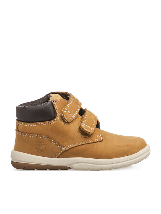 Timberland Toddle Tracks H&L Ανατομικά Δερμάτινα Παιδικά Μποτάκια με velcro Ταμπά