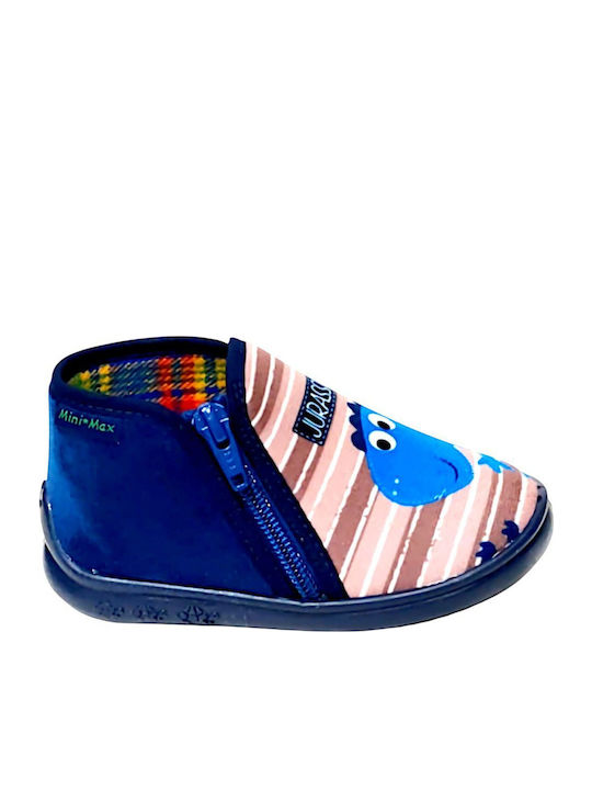 Mini MaxΠαιδικές Παντόφλες JURAS5-ΜΠΛΕ