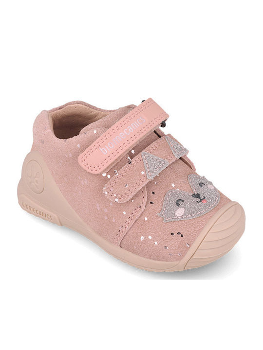 Biomecanics Παιδικά Sneakers High Ανατομικά με Σκρατς 261103-B193 Petalo