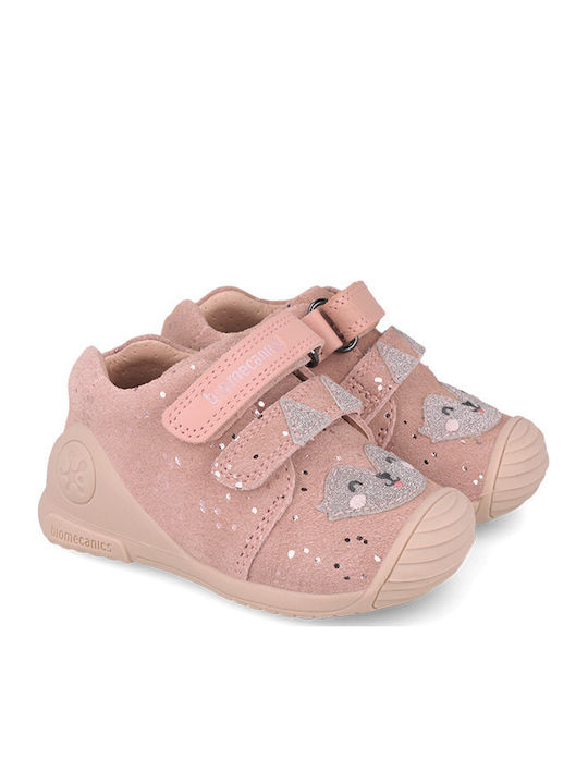 Biomecanics Παιδικά Sneakers High Ανατομικά με Σκρατς 261103-B193 Petalo