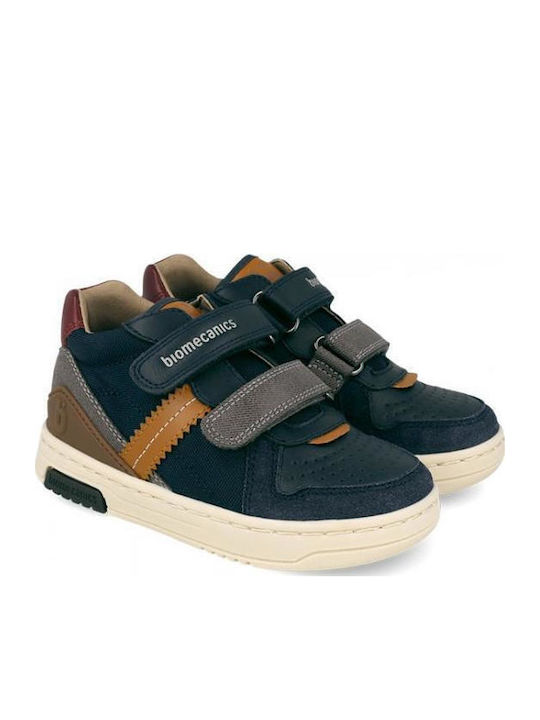 Biomecanics Παιδικά Sneakers High Ανατομικά με Σκρατς 261211-a183 OCEAN