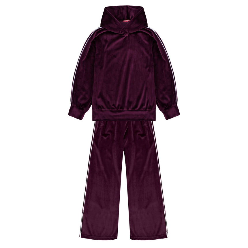 DOMER 4691 02 Παιδικό Σετ Φόρμας βελουτέ βιολετί