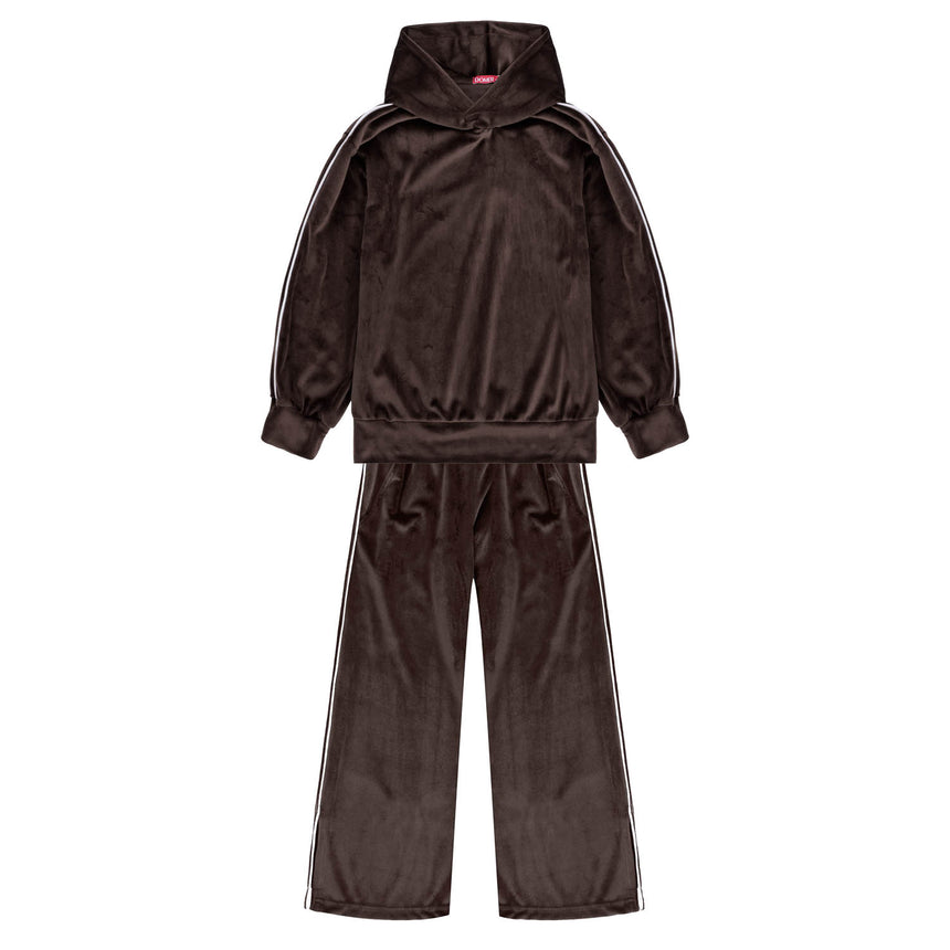 DOMER 4691 03 Παιδικό Σετ Φόρμας βελουτέ καφέ