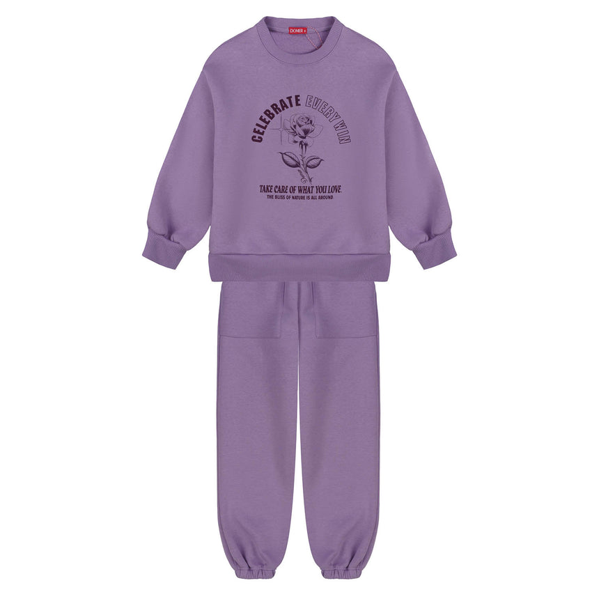 DOMER 4686 Παιδικό Σετ Φόρμας Λιλά