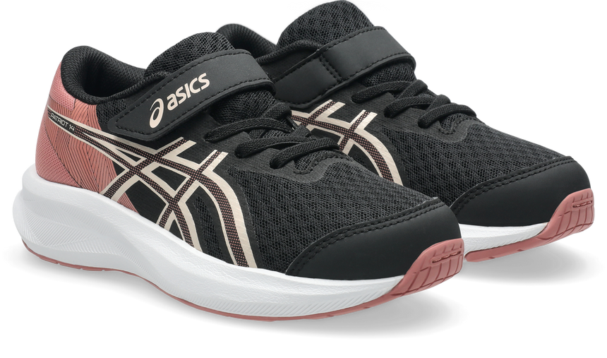 Asics patriot 14 ps παιδικο αθλητικο κοριτσι black/pearl pink 1014a391-001