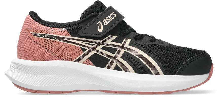 Asics patriot 14 ps παιδικο αθλητικο κοριτσι black/pearl pink 1014a391-001