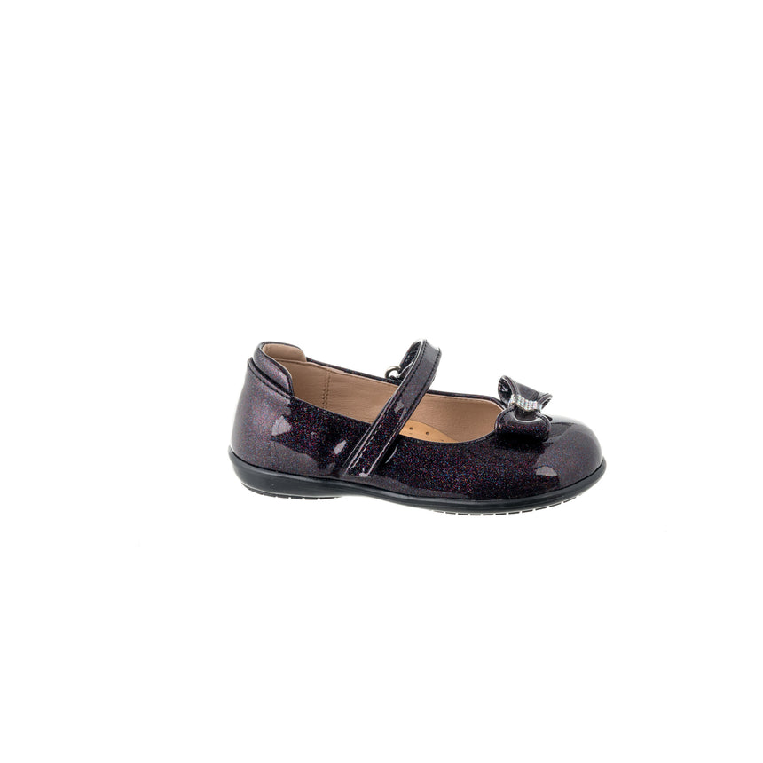 Bonito μπαρέτα κορίτσι με velcro λουστρίνι μωβ multi 1226-505multi