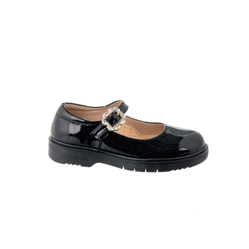 Bonito loafers λουστρίνι κορίτσι μαύρο γκλίτερ 1226-85black