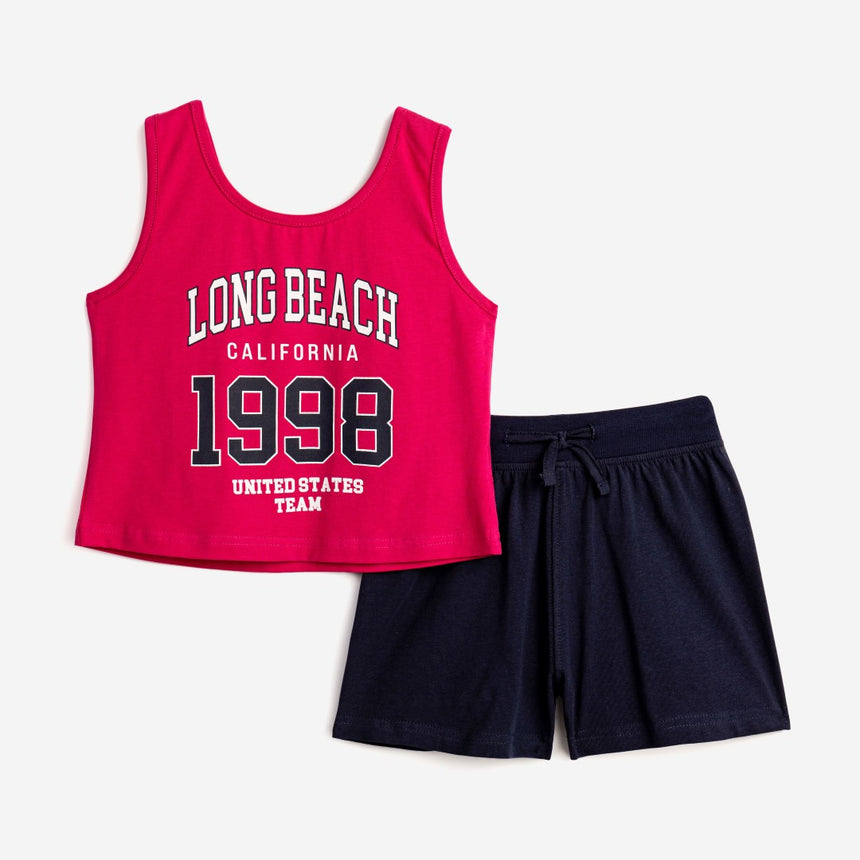 Funky for kids 124-524138-1 σετ ρουχα fouchia-blue