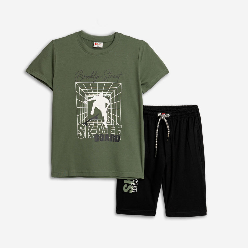 Funky for kids 125-101116-1 σετ αγορι khaki-black