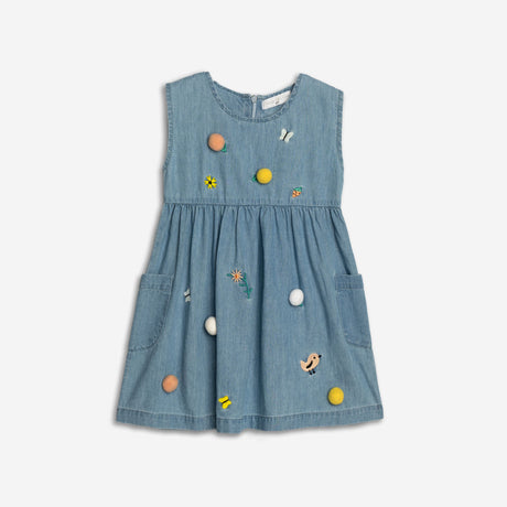Funky for kids 125-729104-1 φορεμα κοριτσι blue jeans