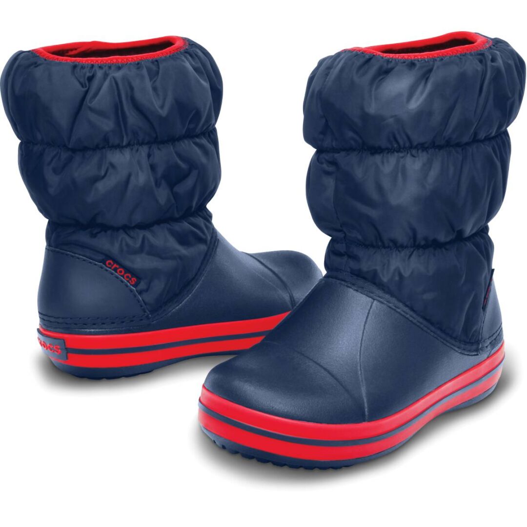 Crocs Winter Puff Boot Kids navy/red