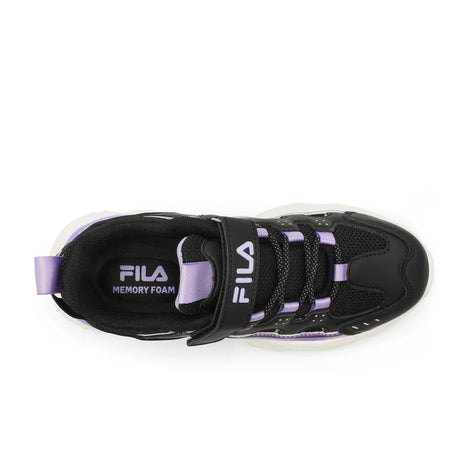 Fila Memory Spinel 3 V Αδιάβροχα Αθλητικά Παιδικά Παπούτσια Running με Σκρατς Black Mauve 7yf33002-080
