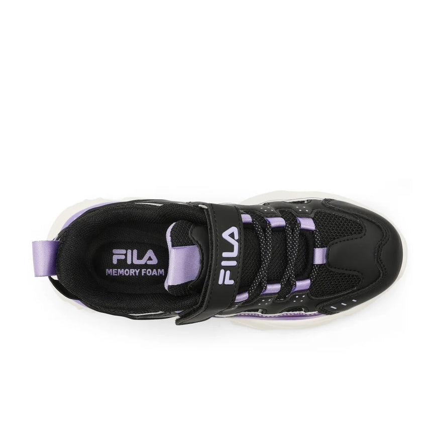 Fila Memory Spinel 3 V Αδιάβροχα Αθλητικά Παιδικά Παπούτσια Running με Σκρατς Black Mauve 7yf33002-080
