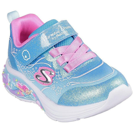 SKECHERS 303061N/BLMT MERMAID Kids Sneakers with Scratches Blue