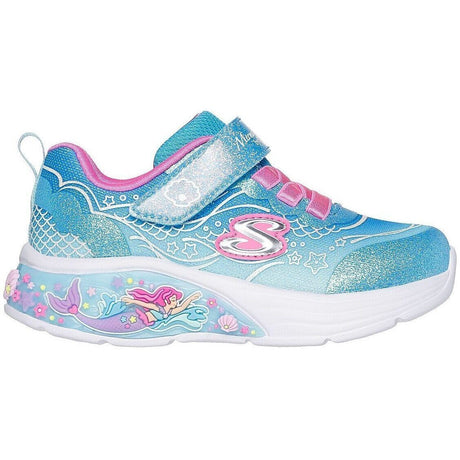 SKECHERS 303061N/BLMT MERMAID Kids Sneakers with Scratches Blue
