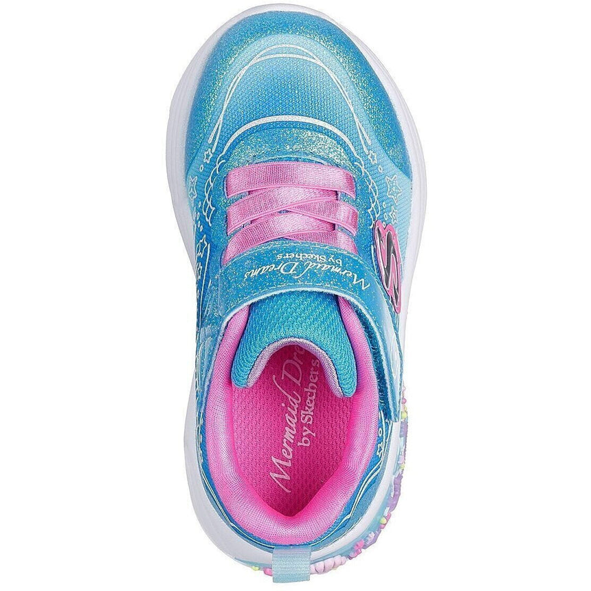SKECHERS 303061N/BLMT MERMAID Kids Sneakers with Scratches Blue