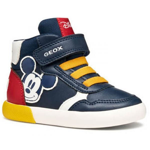 GEOX B GISLI BOY B-SYNT.LEA B561NB000BCC0735 NAVY/RED