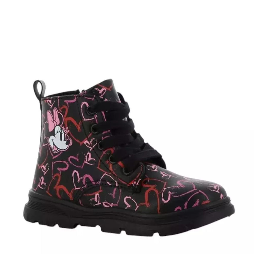 MINNIE MOUSE DISNEY DM011250 Ανατομικά Παιδικά Μποτάκια με Φερμουάρ Μαύρα