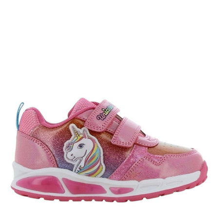 UNICORN DISNEY LE000515 Magic Παιδικά Sneakers Ανατομικά με Σκρατς & Φωτάκια Φούξια