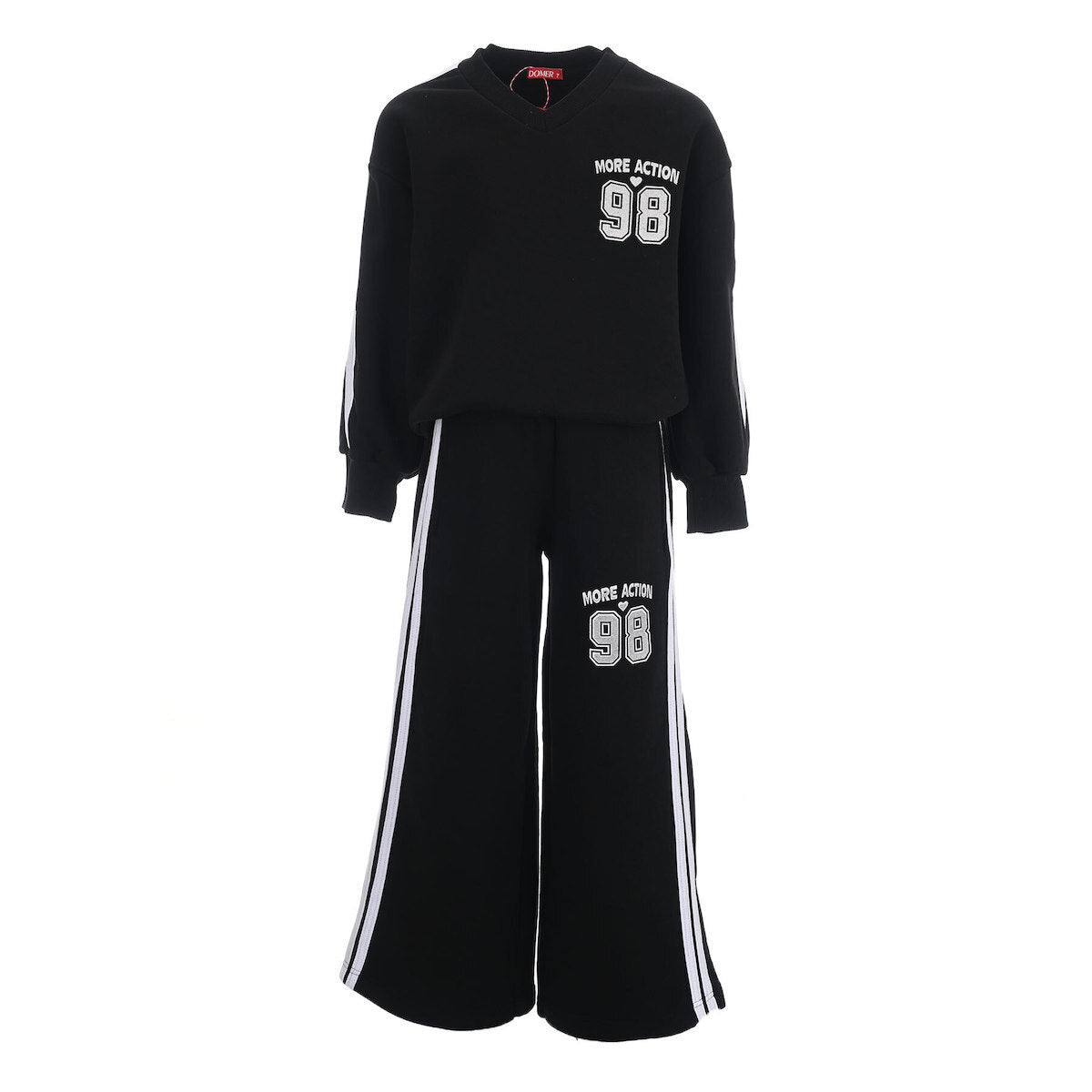 DOMER 4683 Παιδικό Σετ Φόρμας Μαύρο 2τμχ