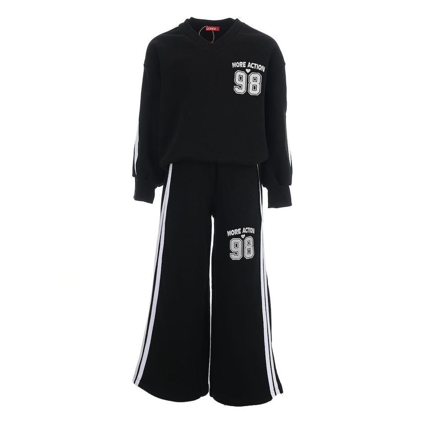 DOMER 4683 Παιδικό Σετ Φόρμας Μαύρο 2τμχ