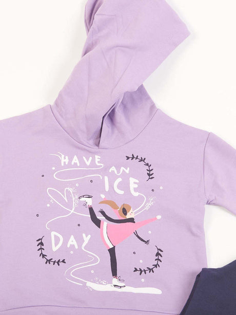 TRAX 48718 Παιδικό Σετ με Κολάν Χειμερινό 2τμχ Λιλά