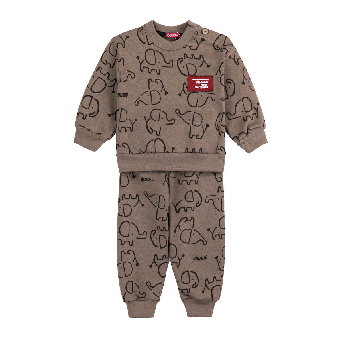 DOMER 4633 02 Παιδικό Σετ Φόρμας Καφέ