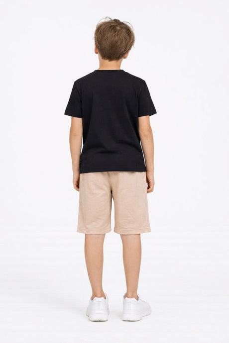Trax Παιδικό Σετ 2 Τεμαχίων Μπλούζα & Σορτς για Αγόρι Μαύρο 49315-2