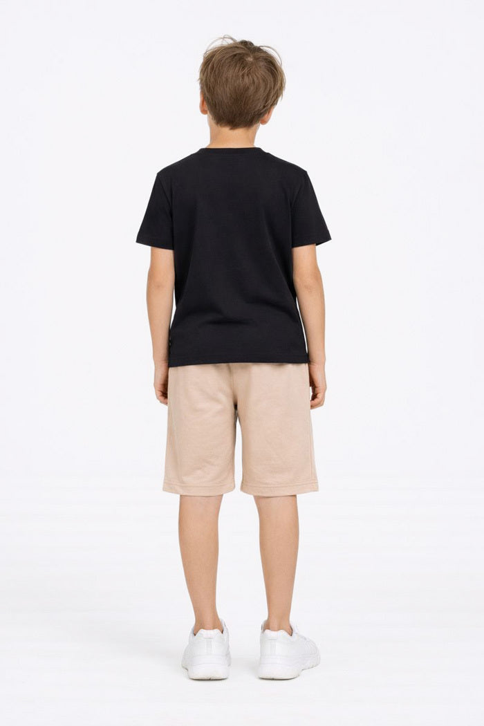 Trax Παιδικό Σετ 2 Τεμαχίων Μπλούζα & Σορτς για Αγόρι Μαύρο 49315-2