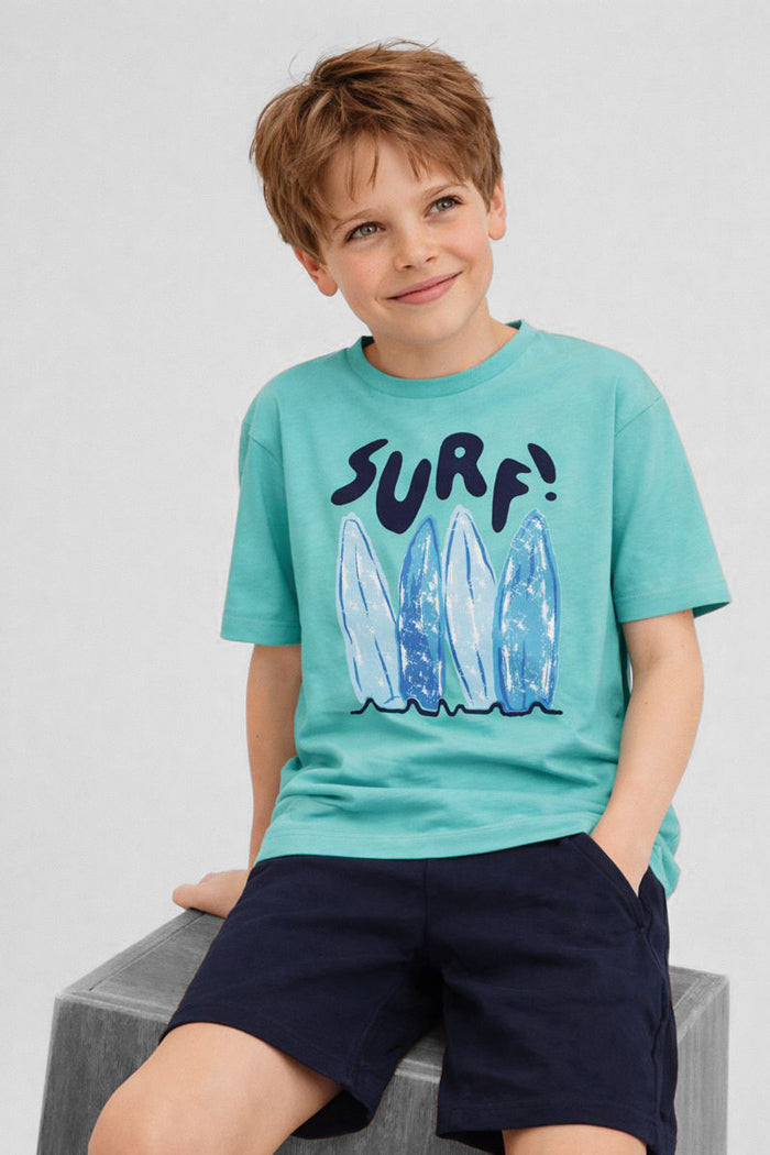 Trax Παιδικό Σετ 2 Τεμαχίων Μπλούζα & Σορτς για Αγόρι Μέντα 49314