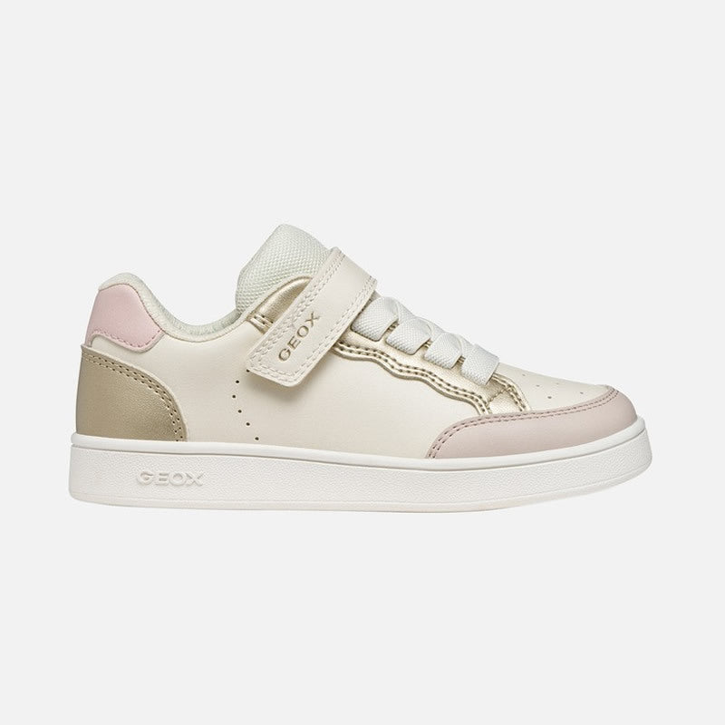 GEOX Παιδικό SNEAKER - J Eclyper Girl - J65LRB 054AJ C1M2X - Lt. Ivory/Gold