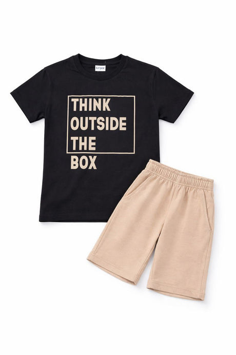 Trax Παιδικό Σετ 2 Τεμαχίων Μπλούζα & Σορτς για Αγόρι Μαύρο 49315-2