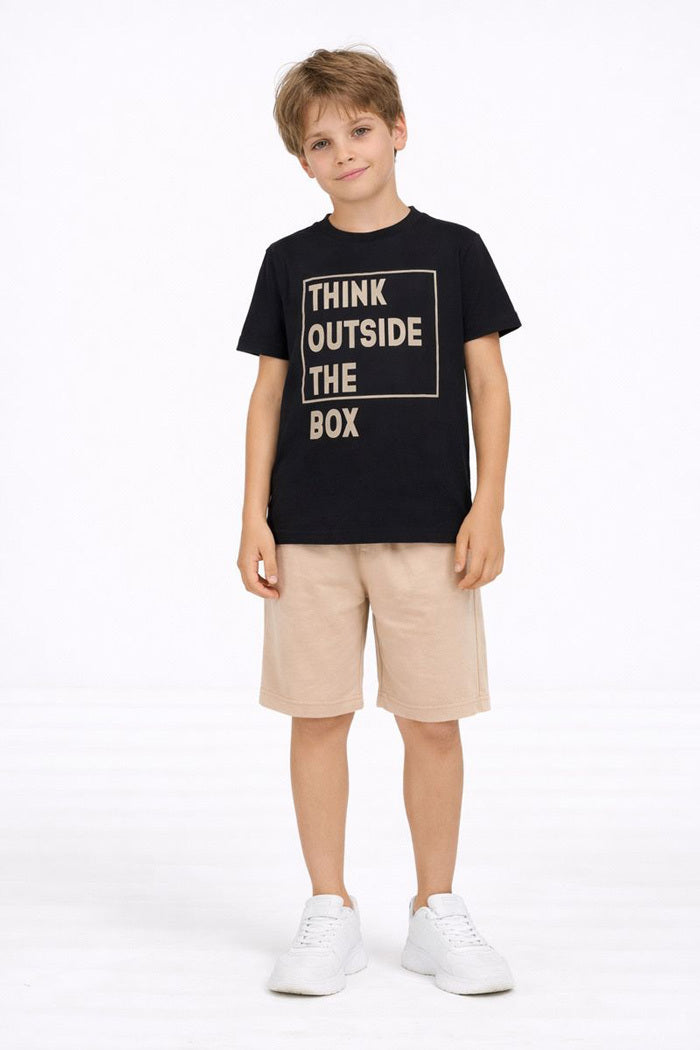 Trax Παιδικό Σετ 2 Τεμαχίων Μπλούζα & Σορτς για Αγόρι Μαύρο 49315-2