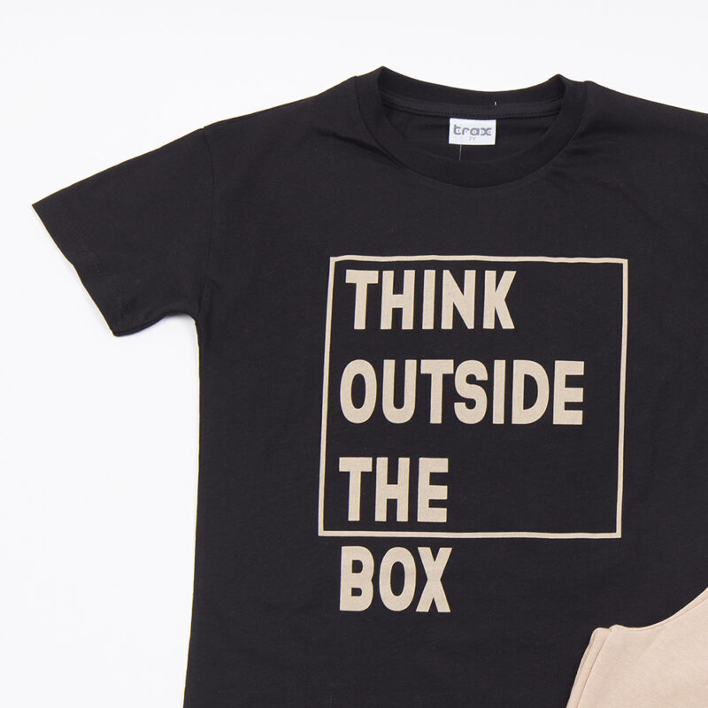 Trax Παιδικό Σετ 2 Τεμαχίων Μπλούζα & Σορτς για Αγόρι Μαύρο 49315-2