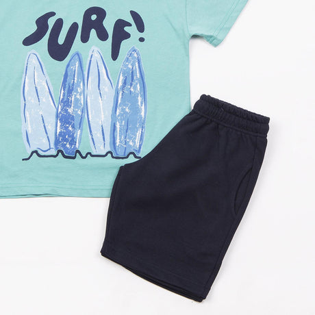 Trax Παιδικό Σετ 2 Τεμαχίων Μπλούζα & Σορτς για Αγόρι Μέντα 49314