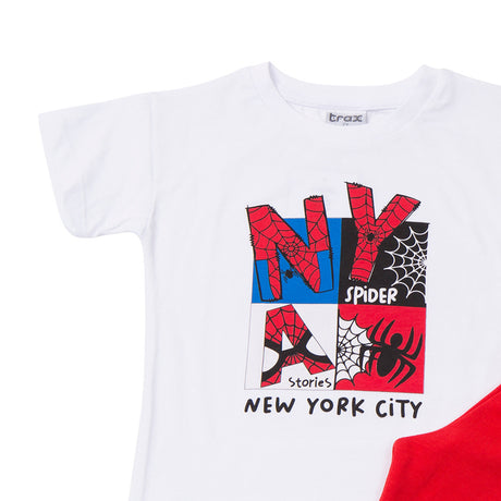 Trax Παιδικό Σετ 2 Τεμαχίων Μπλούζα & Σορτς για Αγόρι Λευκό 49447