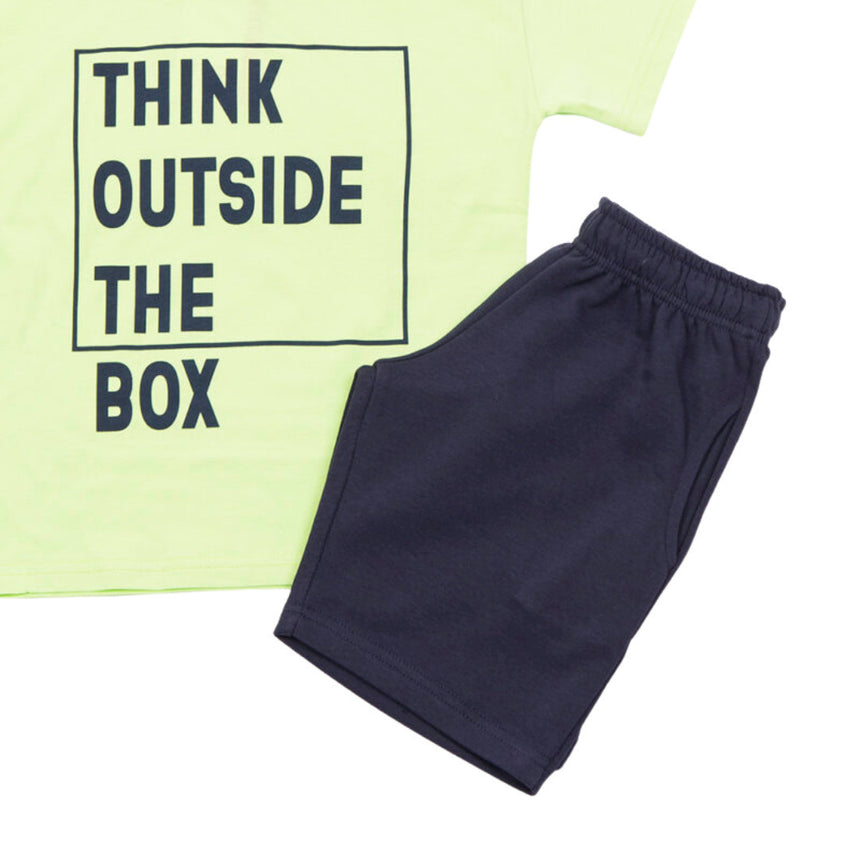 Trax Παιδικό Σετ 2 Τεμαχίων Μπλούζα & Σορτς για Αγόρι Λαχανί 49315