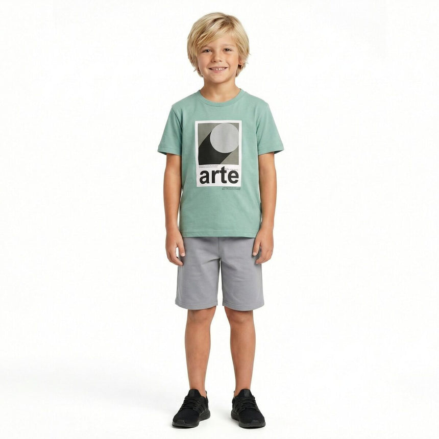 Trax Παιδικό Σετ 3 Τεμαχίων Μπλούζα & Παντελόνι για Αγόρι Μέντα 49311