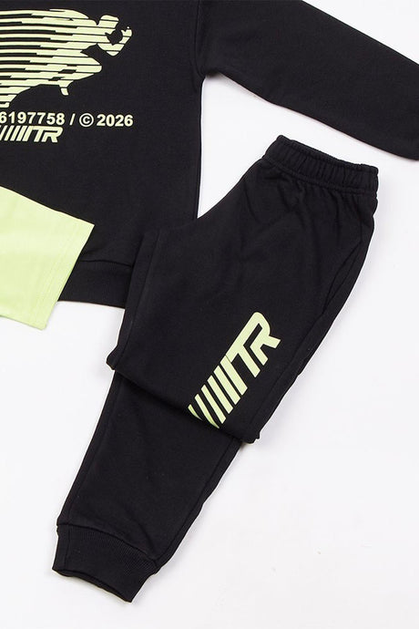 Trax Παιδικό Σετ Φόρμας 3 Τεμαχίων Ζακέτα, Μπλούζα & Παντελόνι Μαύρο 49310