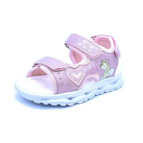 New&teen παιδικά πέδιλα με φωτάκια μονόκερος Ρόζ B0041840