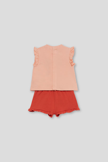 Street Monkey 251021 girl's set coral