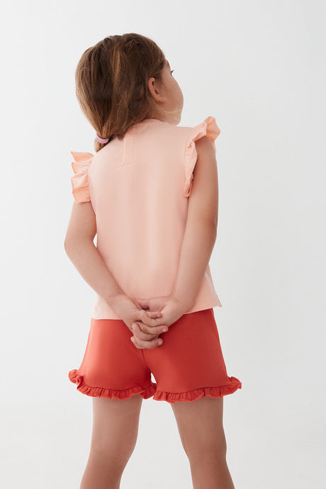 Street Monkey 251021 girl's set coral