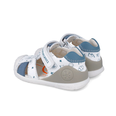 Biomecanics 252116-B834 SANDALIA ESTAMPADA BLANCO Y INDIGO