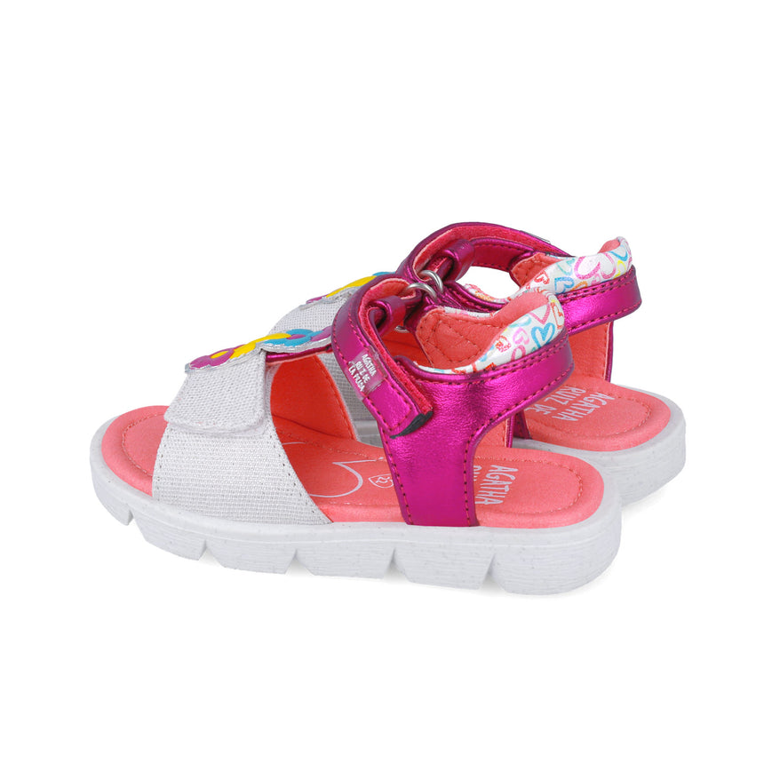 Agatha ruiz dela prada SANDALIA ICONOS  252925-A304 BLANCO Y FUCSIA