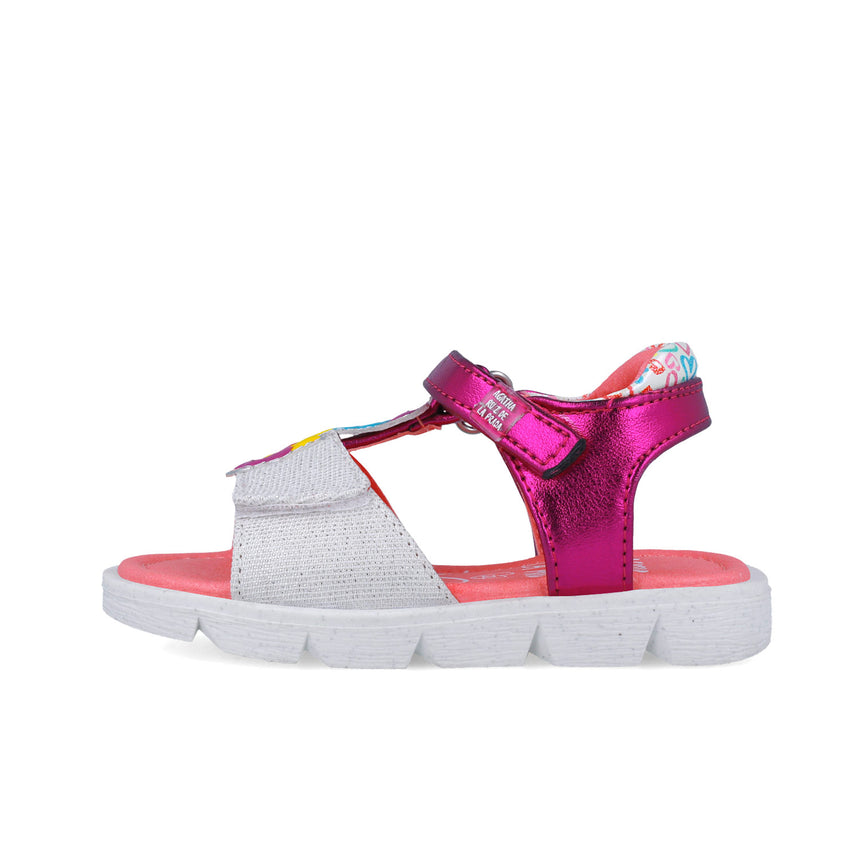 Agatha ruiz dela prada SANDALIA ICONOS  252925-A304 BLANCO Y FUCSIA